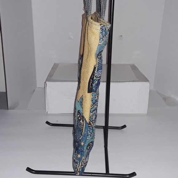 Laurel Burch Blue Indigo Cats ShoulderBag / Tote - Picture 3 of 12